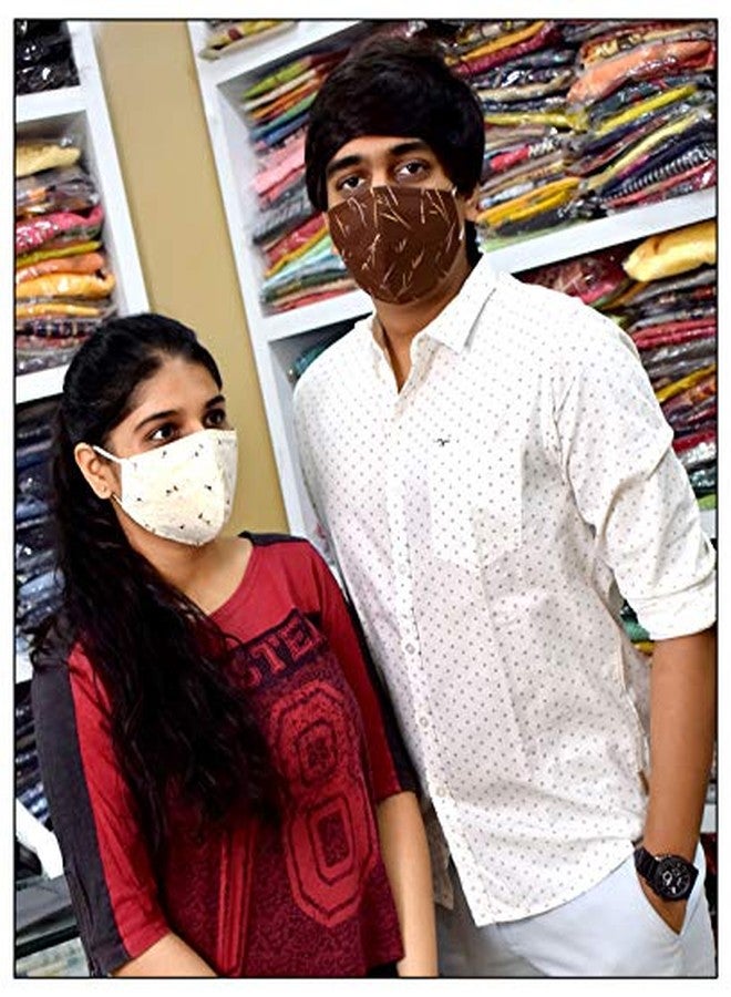 Kundan Cotton Reusable Reversible Washable Anti Pollution 3 Layer Face Mask (Pack Of 10 Mask) - Image 5